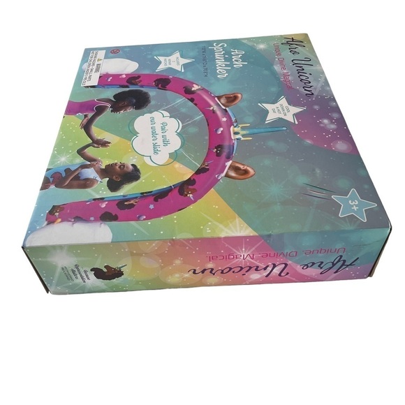 Afro Unicorn Rainbow Arch Sprinkler Outdoor Activity Toy Brand New Pink purple - Picture 5 of 9